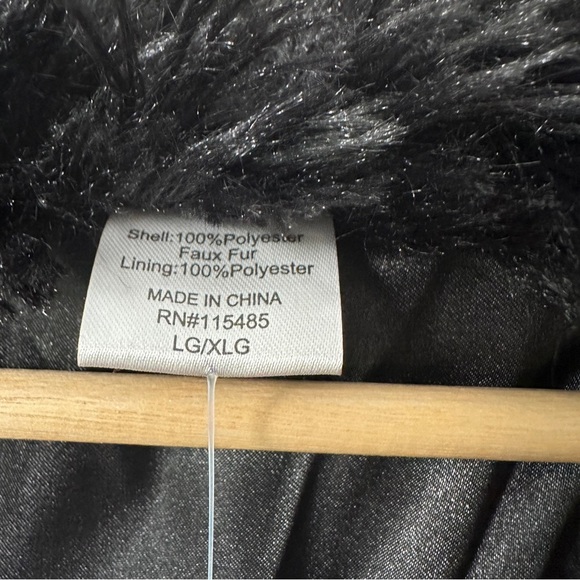 NWT Fashion Cropped Faux Fur Jacket & Coat, Warm Open Front, Black Size L/XLG - Picture 3 of 6